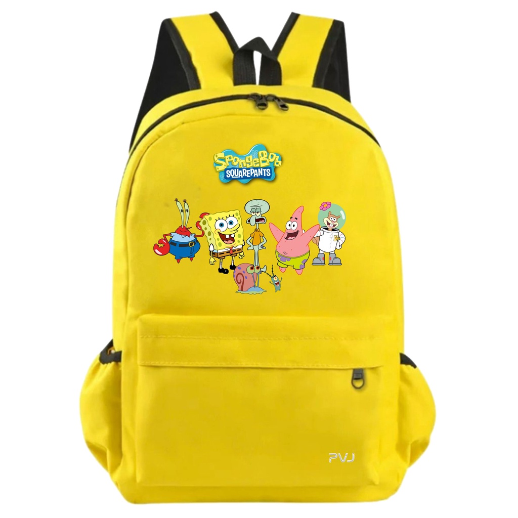 PVJ - Tas Ransel Anak Unisex Motif Kartun Spongebob Squerpants