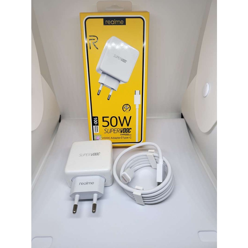 Charger Realme 50W Super VOOC Travel Charger Realme Type C 50 Watt Original