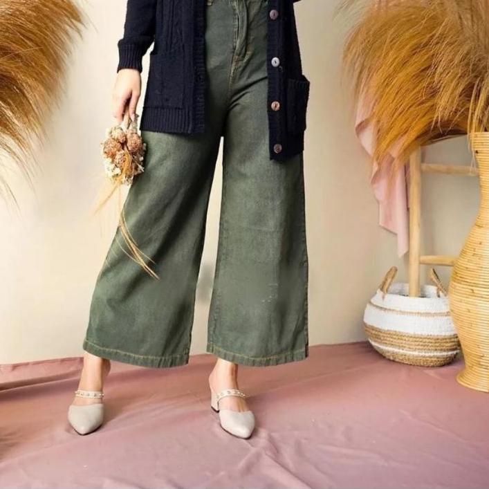 ✓ BF CELANA BAWAWAHAN HIGHWAIST WANITA//KULOT HITAM//KULOT PUTIH ji