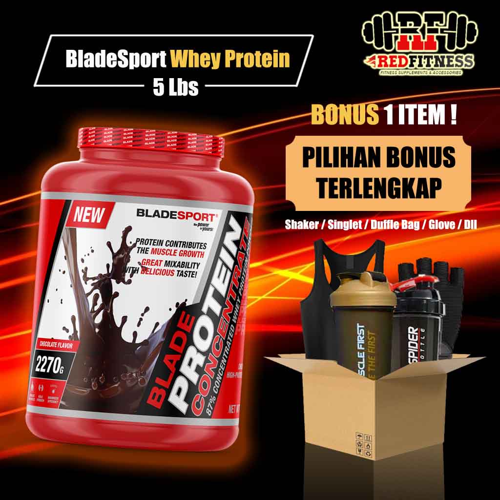 Blade Sport Whey Protein 5 lbs Whey Protein Isolate Concentrate BPOM 5lbs 5lb