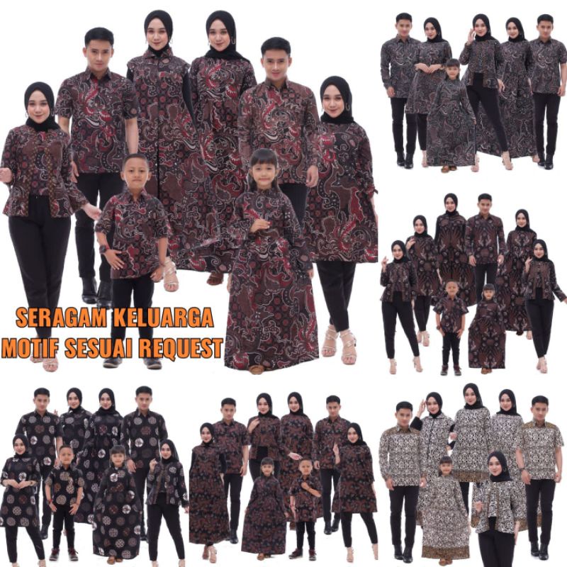 BAJU SERAGAM BATIK COUPLE GAMIS PASANGAN SARIMBIT KELUARGA CUSTOM ANAK / KEMEJA KANTOR / BLUS WANITA