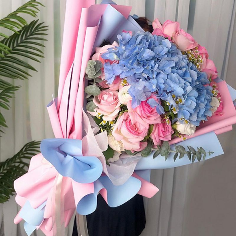 Kertas Bunga Buket Dua Warna Bi Color/Kertas Buket Bunga Florist Cellophane