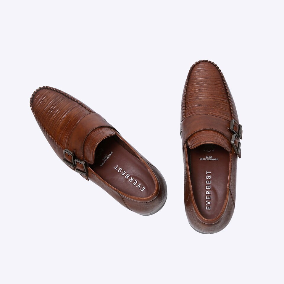 EM84 SEPATU PANTOFEL EVERBEST PRIA ORIGINAL FORMAL KULIT ASLI BRANDED COKLAT BROWN