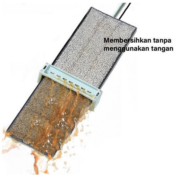 Alat Pel Lantai Flat Mop Pel Tarik / Ultra Mop Pembersih lantai / Alat Pel Lantai Warna Hijau / Alat Pembersih Lantai