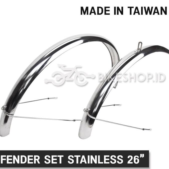 Fender Selebor Spakbor 26" 24" 20" Sepeda Mtb / Mini Stainless Taiwan