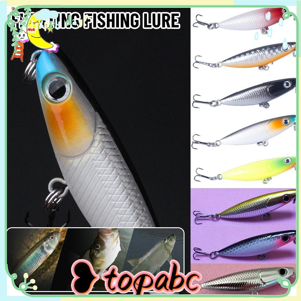 Top Floating Fishing Lure 3D Eyes Mata Manusia Hidup 1.8g 43mm Kait Treble Engkol Keras Plastik