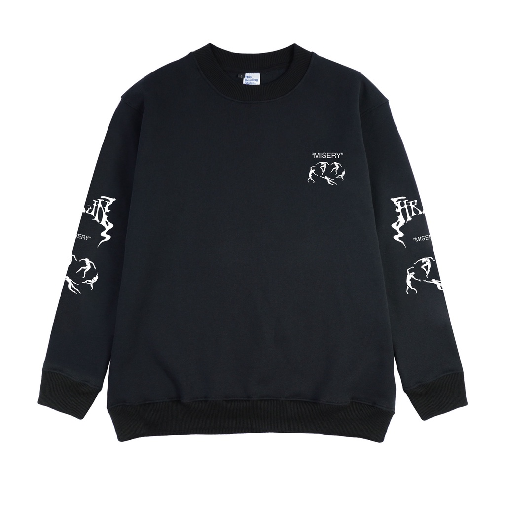 HEARLINGSTATES | Crewneck |  MISERY | BLACK