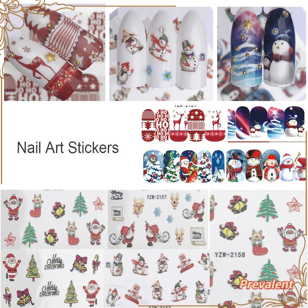 Preva Stiker Nail Art Stiker Hot Beauty Santa Claus Snowflakes Dekorasi Stiker