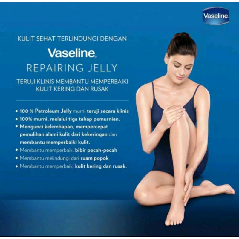 Vaseline Repairing Petrolium Jelly Lotion Original Pure 100 Ml