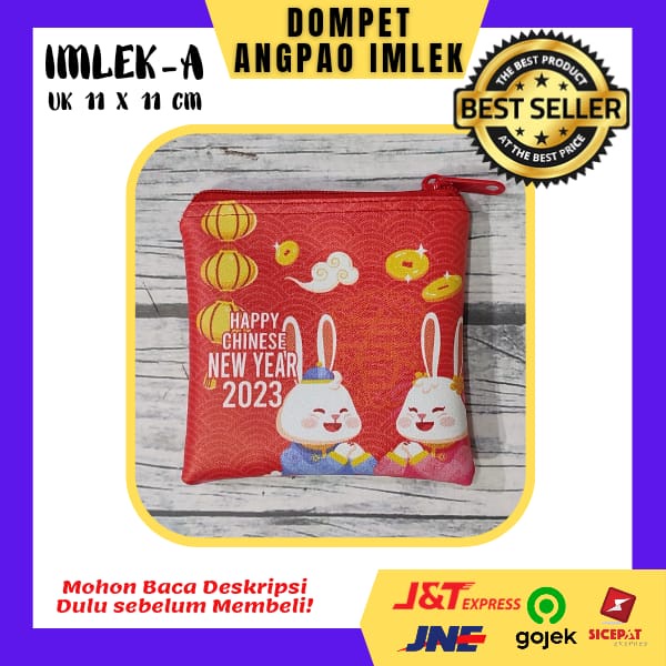 Pouch Imlek Kecil 2023 / Dompet Uang / Tempat Uang Koin Sincia Tahun Kelinci Air / Dompet Murah / An