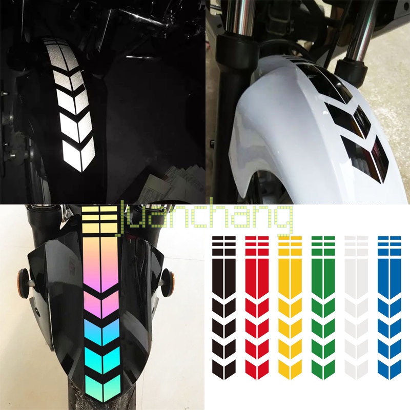 Universal Motor Arrow Stripe Stiker Fender Tempel Race Track Olahraga Tahan Air Oilproof Modifikasi Reflektif Universal Motor Tape Decal Aksesoris