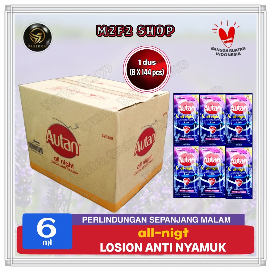 Jual Lotion Anti Nyamuk Autan All Night 8 Jam Sachet 6 ml (Kemasan