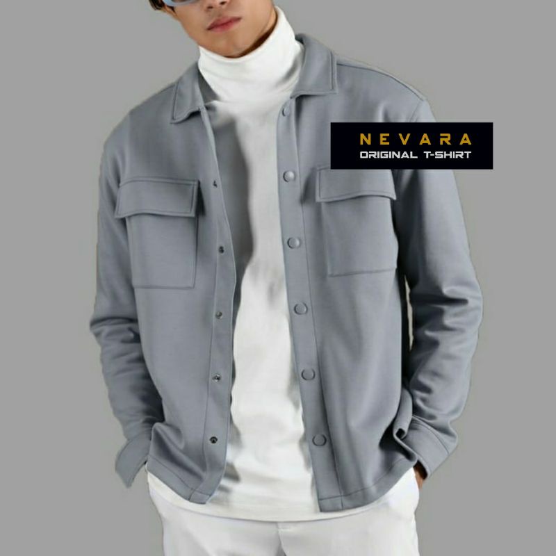 [ NEVARA ] MEN TURTLE NECK LONG SLEEVE - SWEATER TURTLE NECK PRIA LENGAN PANJANG HITAM PUTIH