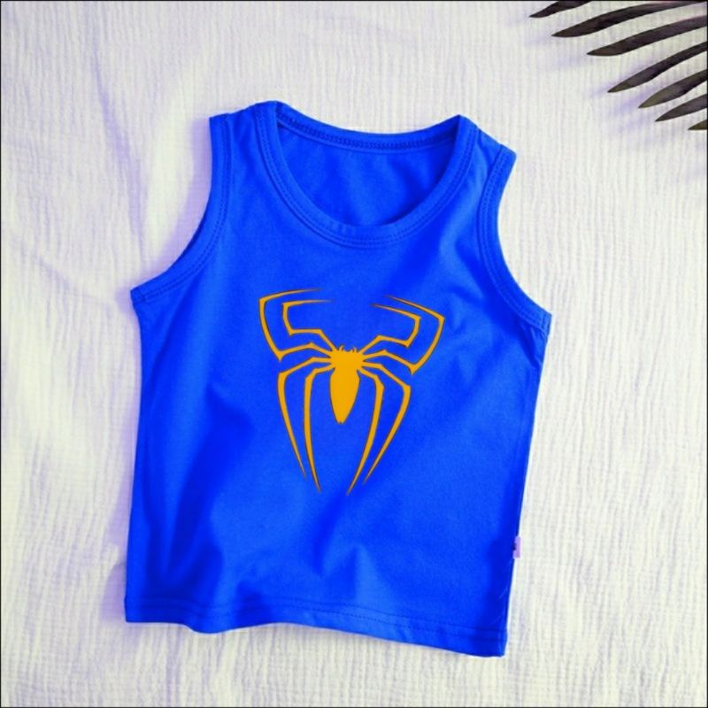 Singlet Anak Gambar Spider Gold Red Kaos Singlet Anak Usia 2 sampai 10 Tahun Untuk Anak Cowok Cewek Tanktop Anak Baju Anak