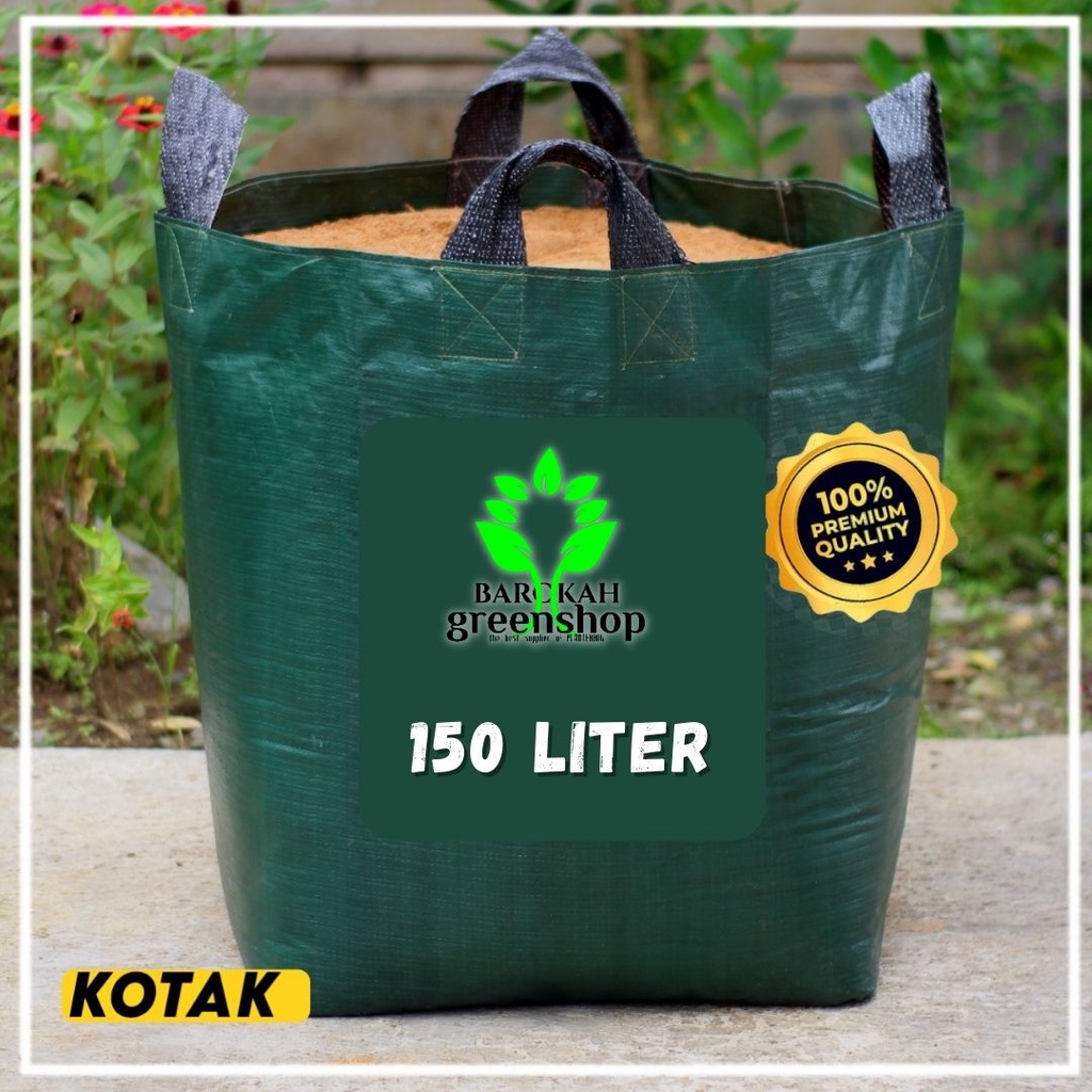 Planter bag 150 liter/PLANTERBAG 60×60 hijau - pot tanaman- media tanam-awet bergaransi