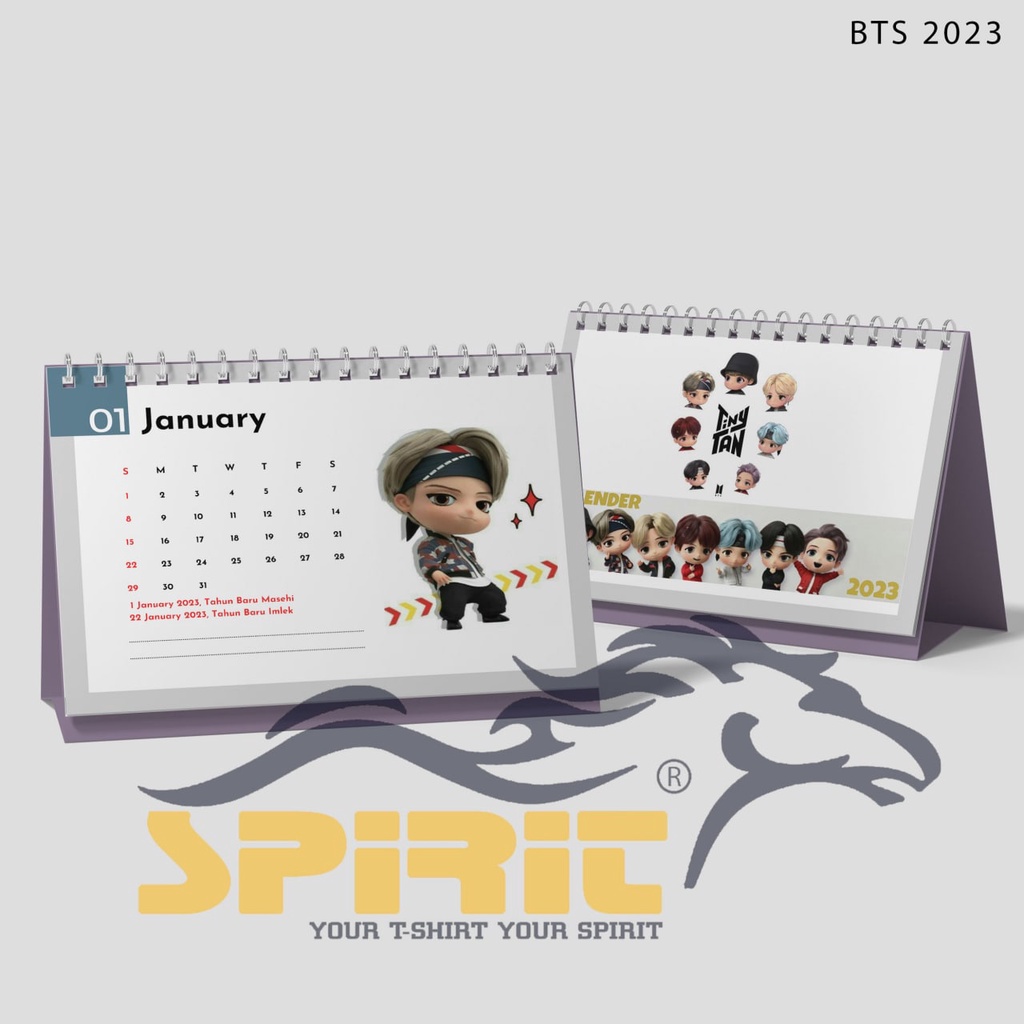 

Kalender Tahun 2023 Karakter Tintan Member Bts Cute Hiasan Kamar Meja Ruang Tamu
