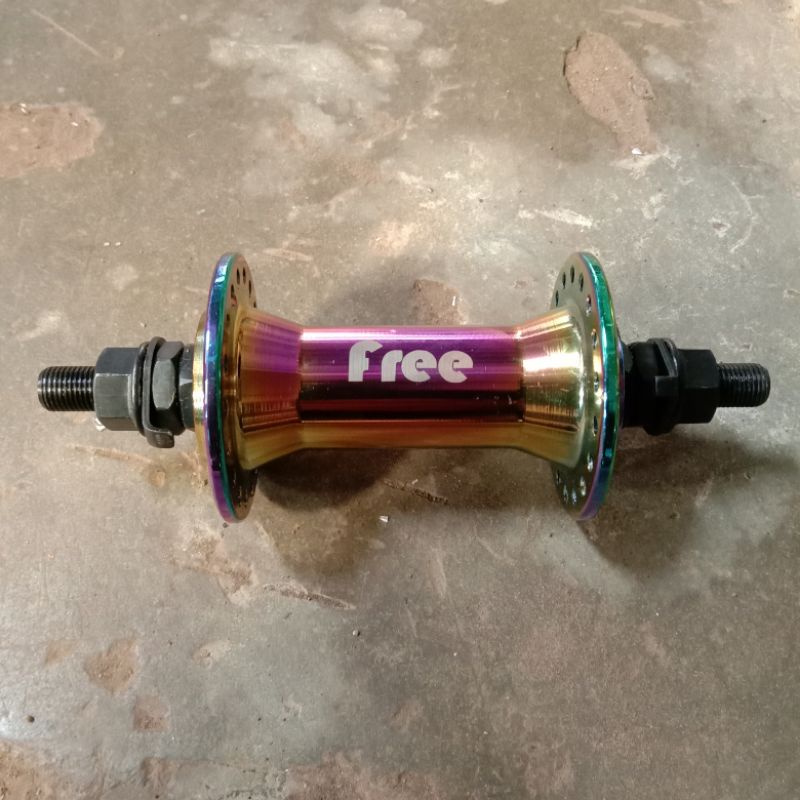 front hub free  bmx oil slick