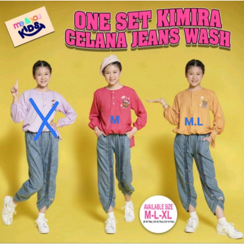 One Set Kimira Celana Jeans Wash By Me&You Kids