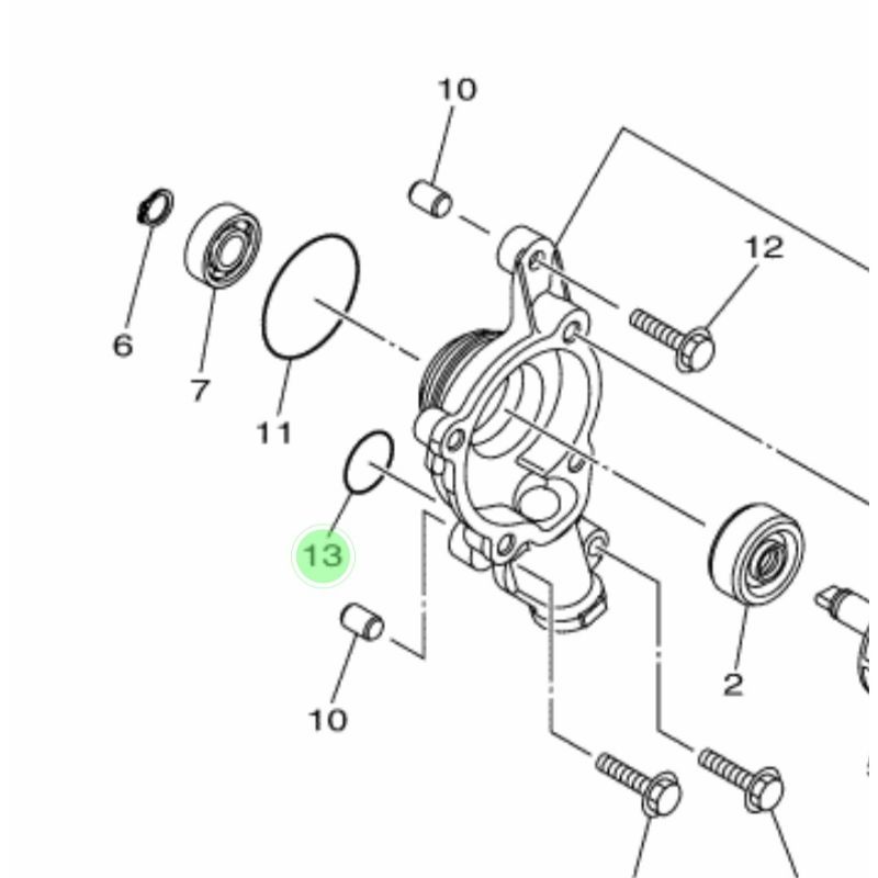 SEAL ORING O RING WATERPUMP AEROX NMAX N-MAX N MAX ORIGINAL YAMAHA