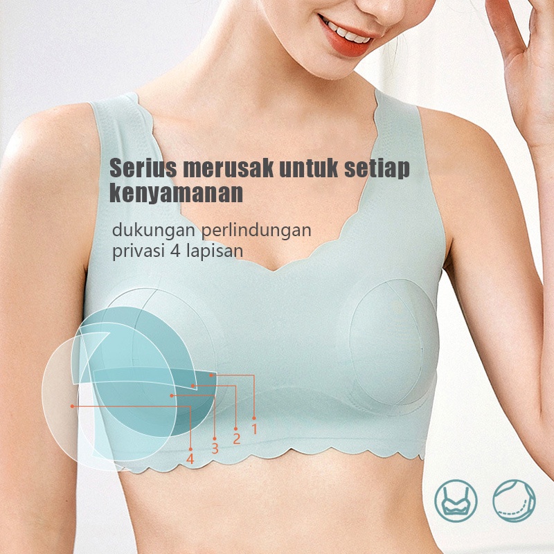 Jumbo Seamless BH Wanita Tanpa Kawat Handsfree Breast Pump Bra Tidak Ada Busa Maternity Menyusui Bra Bernapas Brafeeding Bra B1018