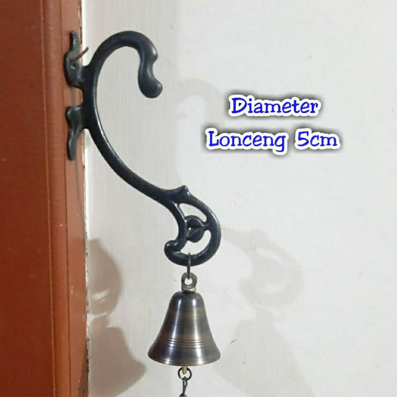 Door Bell / Bel Loncing Klintingan Rumah Pagar Kuningan Diameter 7 cm