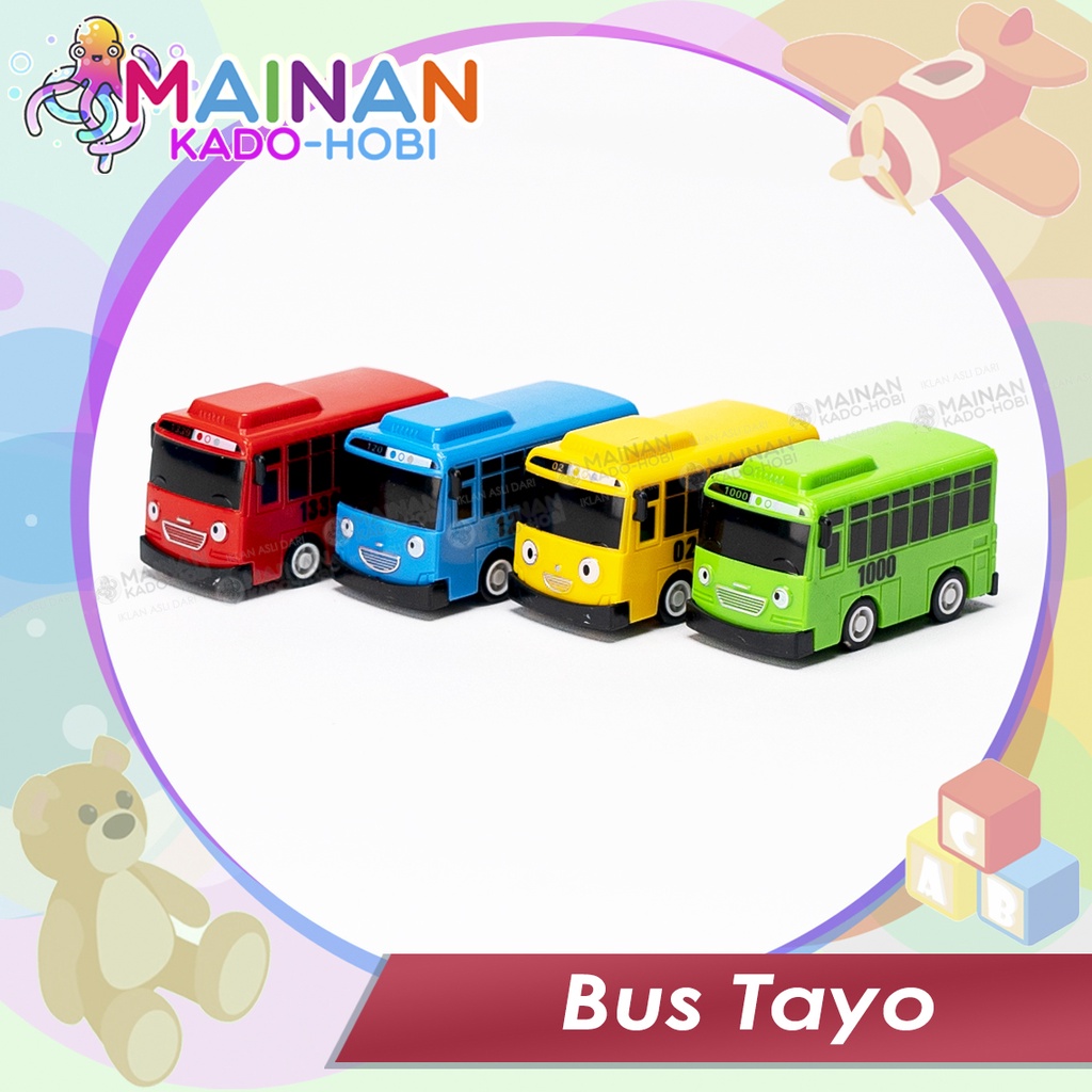 SET MAINAN ANAK MINIATUR DIECAST CAR MINI MOBIL TAYO PULL BACK