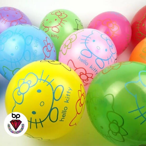 BALON LATEX KARAKTER HELLO KITTY  12 INCHI HARGA SATUAN