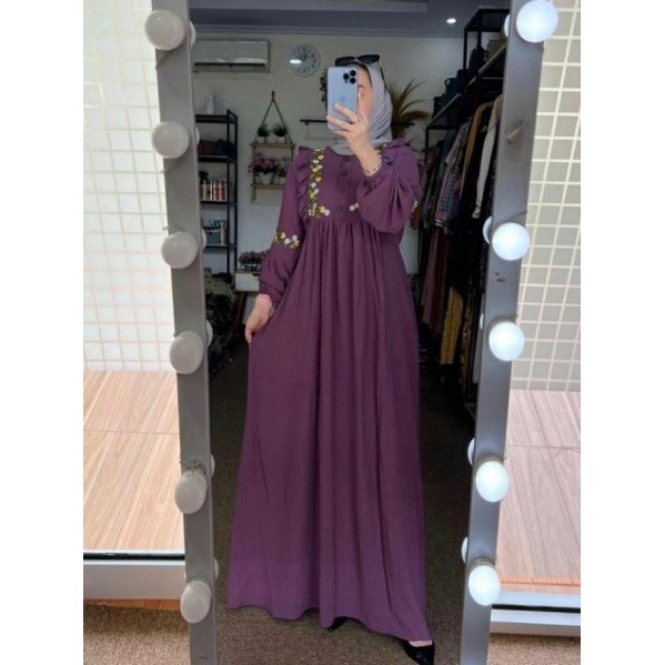 GAMIS NOM NOM DRESS CRINKLE BORDIR