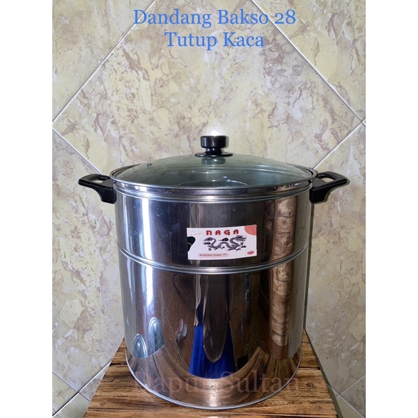 Dandang Bakso Ukuran 28 Tutup Kaca Dandang Bakso Dandang stainless Dandang murah Dandang viral Danda