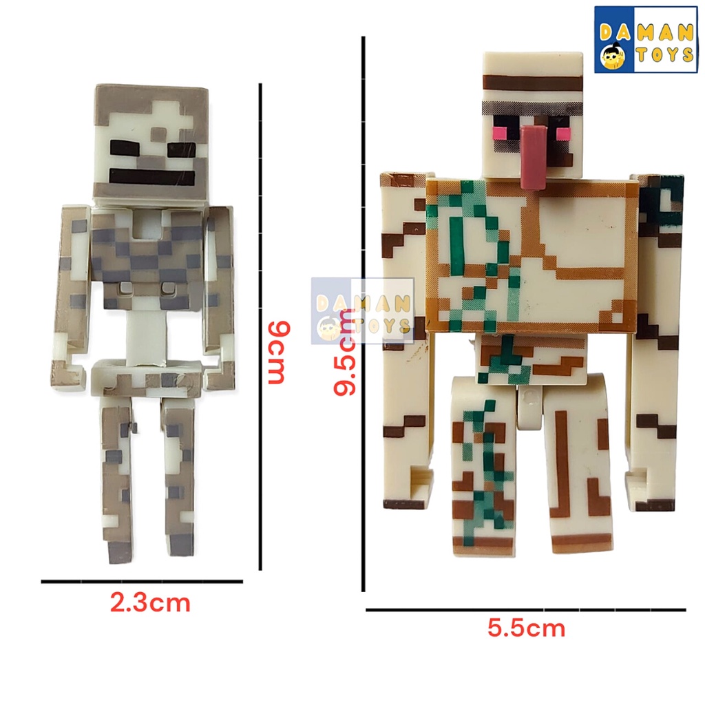 Pajangan Figure Minecraft.Enderman Zombie Alex Steve Miniatur Mine craft minicraft