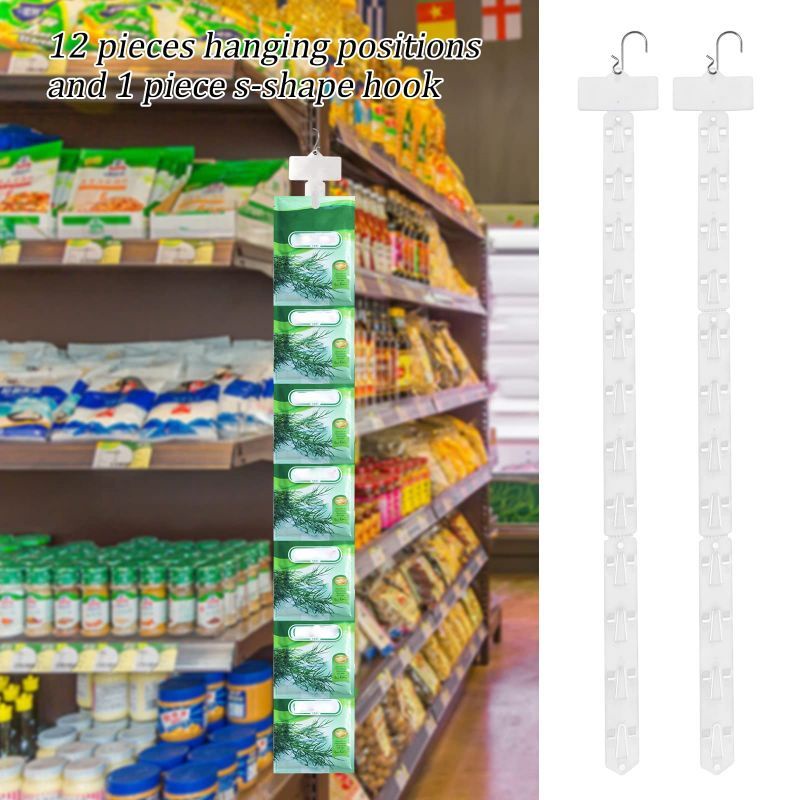 10pcs Clip Strip Display Makanan 62cm Strip Klip Produk Supermarket Snack Hanging Strip