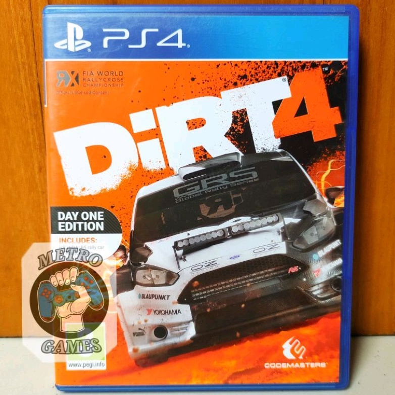 Dirt 4 PS4 Kaset Dirt 4 PS4 Balapan Mobil Rally Playstation PS 4 5 CD BD Game Games Balap car racing race relly dirt5 dirt 5 2.0 2 20 2022 2021 2020 21 22 nfs wrc 10 9 11 world champions championship Dirt4 ps5 ralli rali balap off road offroad original