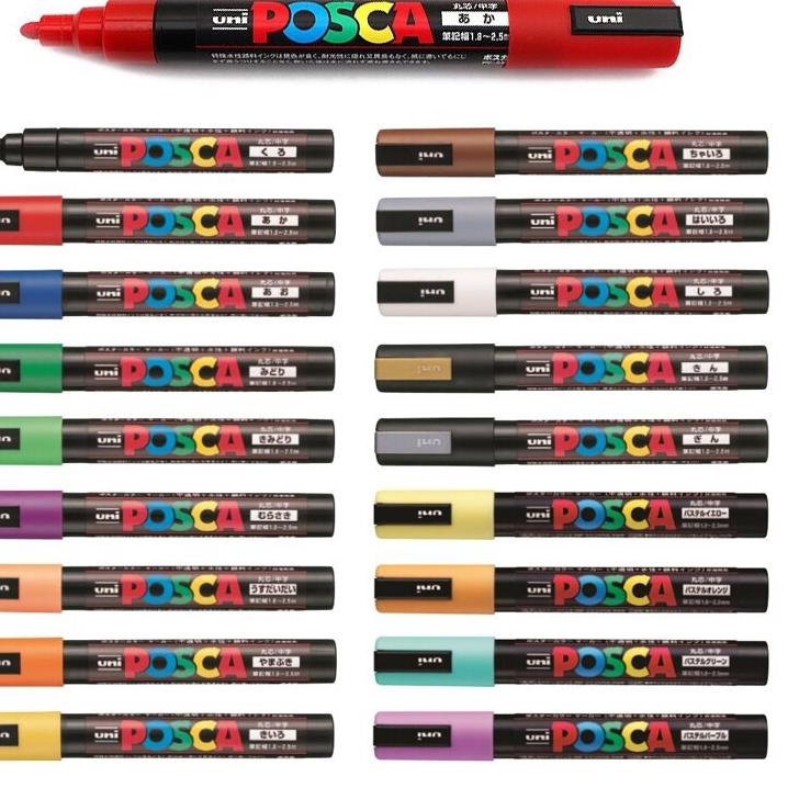 

[KODE HSNZW] Uni POSCA PC-5M Marker Pen - Medium Tip Part 1