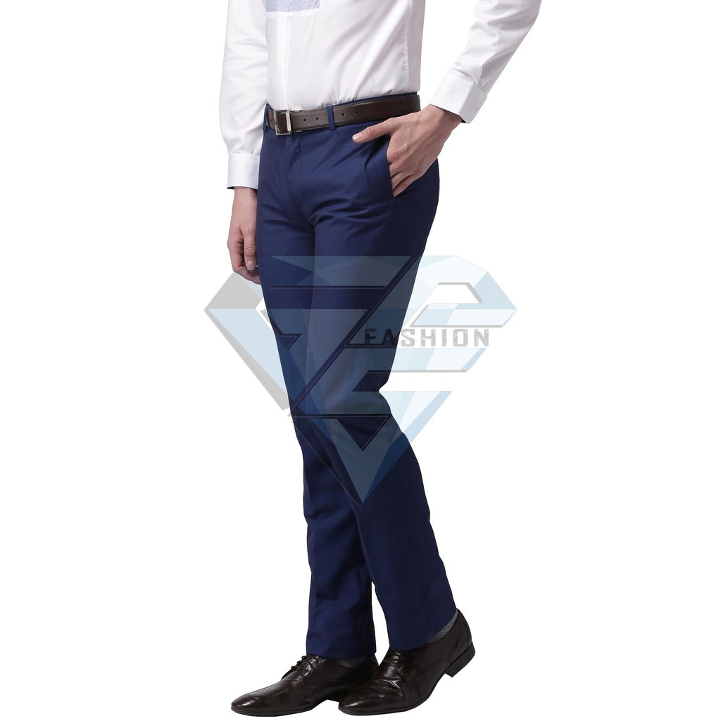 Celana Panjang Formal Slimfit Kerja Bahan Pria Kantor NAVY 27 - 38