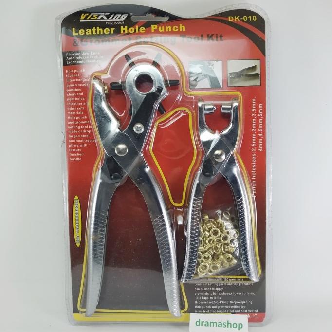 

[BISA COD] Leather Hole Punch Set Pembolong Tas Sabuk Gesper Kulit Set 2pcs