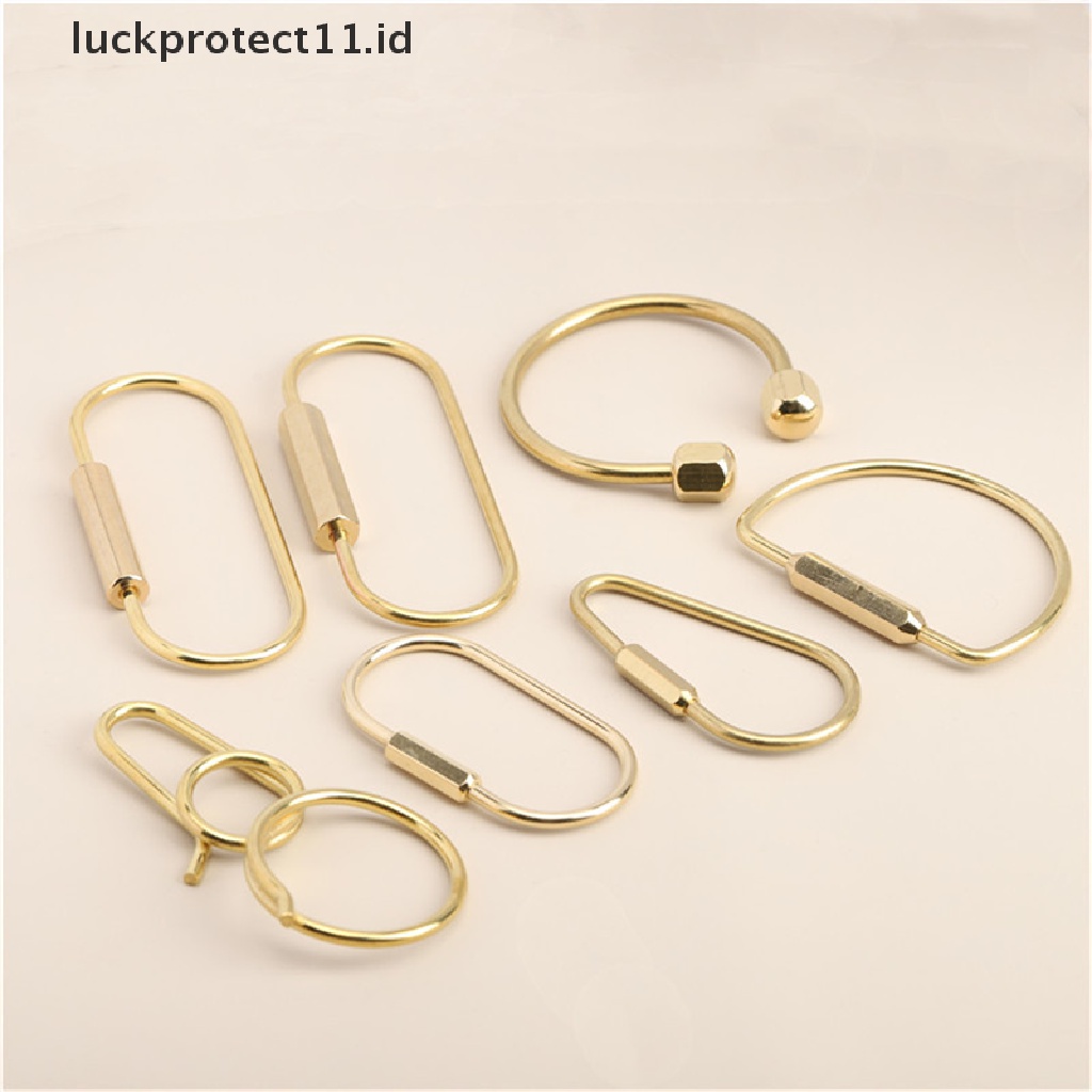 /Fashion Hot// Fashion// Kuningan Gantungan Kunci Sekrup Lock Camping Survival Carabiner Key Ring Aksesoris.