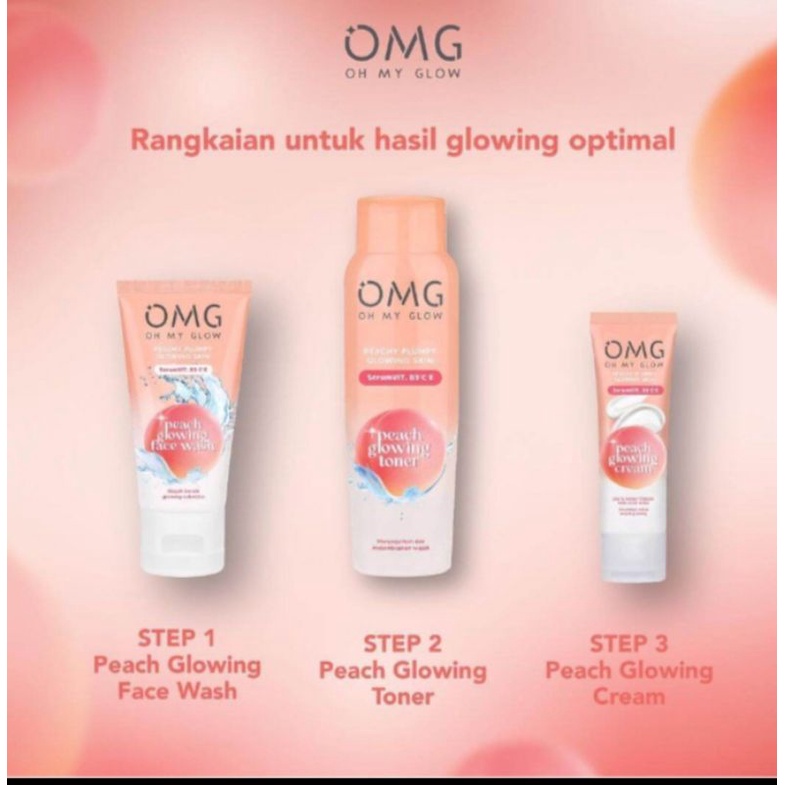 OMG oh my glam paket skincare/omg facial foam/omg cream/omg toner