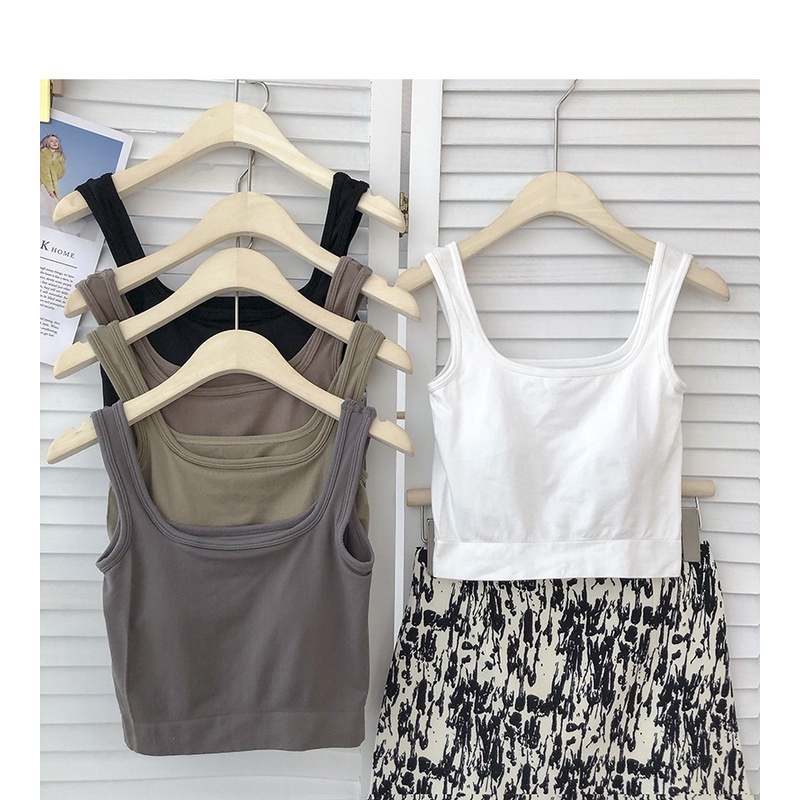 Celyne Crop Tank Top Bra Atasan Wanita / Tanktop Basic Elastis Bahan Premium Import 1130