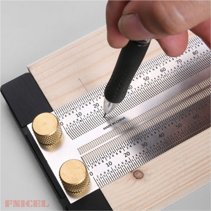 

Matr Penggaris Mistar Mark Line T-Type Measuring Ruler Woodworking Tool