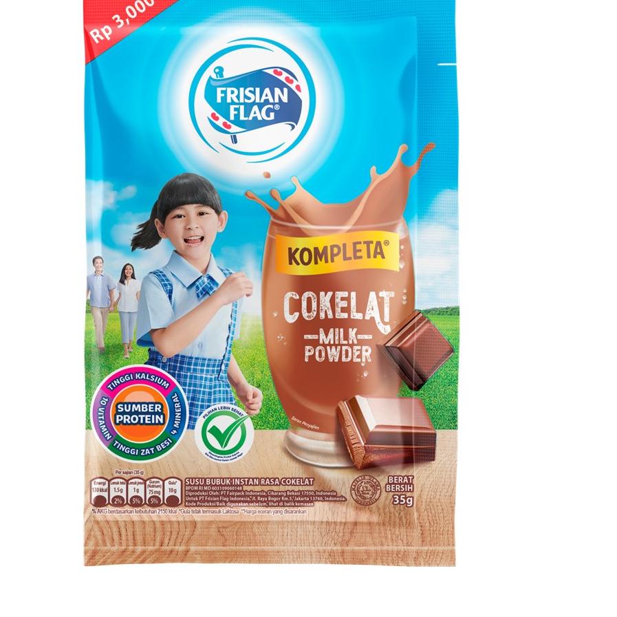 

Susu Bubuk Frisian Flag KOMPLETA Cokelat Sachet 10 x 35 gr