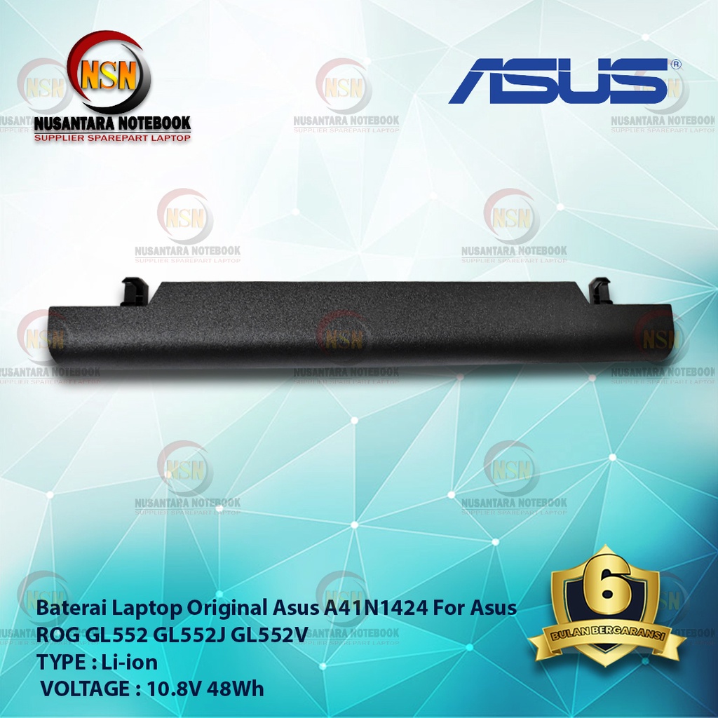 Baterai Original Asus ROG GL552J GL552JX ZX50 ZX50J ZX50JX A41N1424