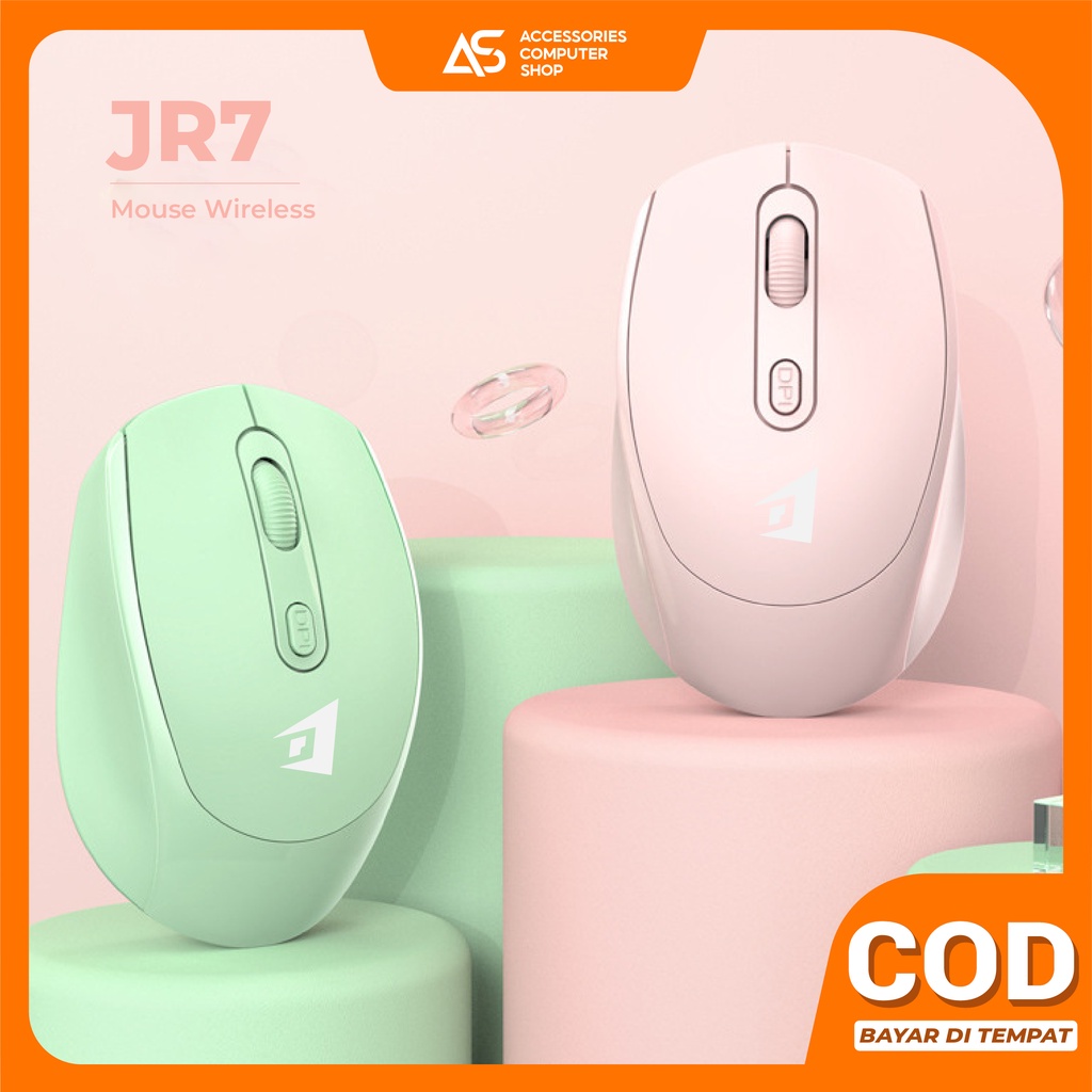 Mouse Wireless Jertech JR7 Ergonomic Design Silent Click 2400 DPI - ACS