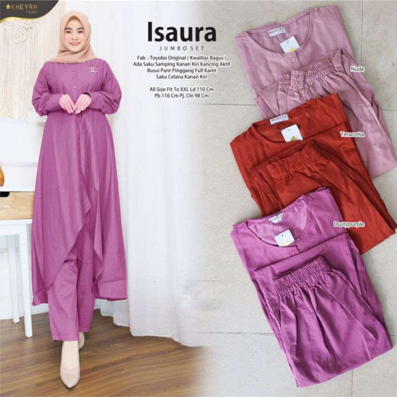 ISAURA JUMBO SET TUNIK LD 110 TOYOBO PREMIUM POLOS BY KHEYRA