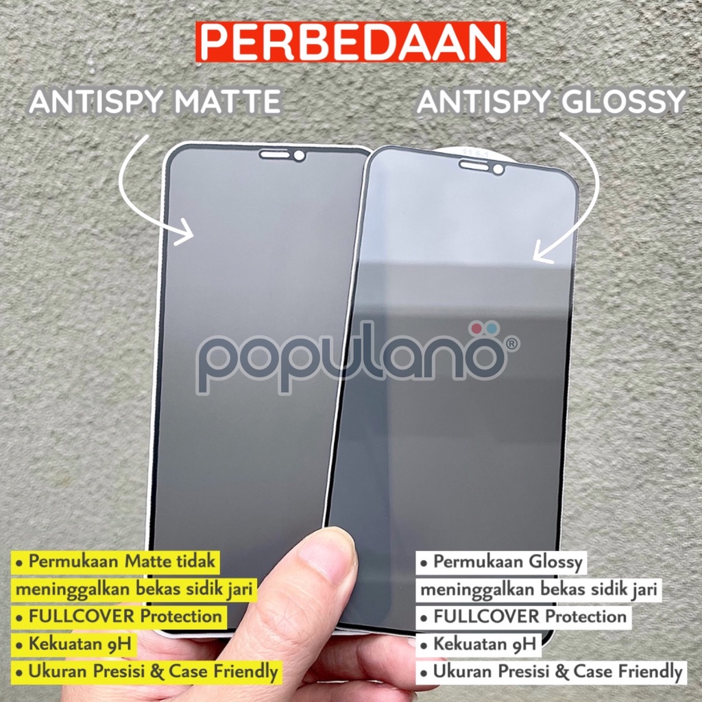 AntiSpy Tempered Glass iPhone Anti Spy Antigores Privacy Anti Gores Anti Intip Screen Guard Gelap