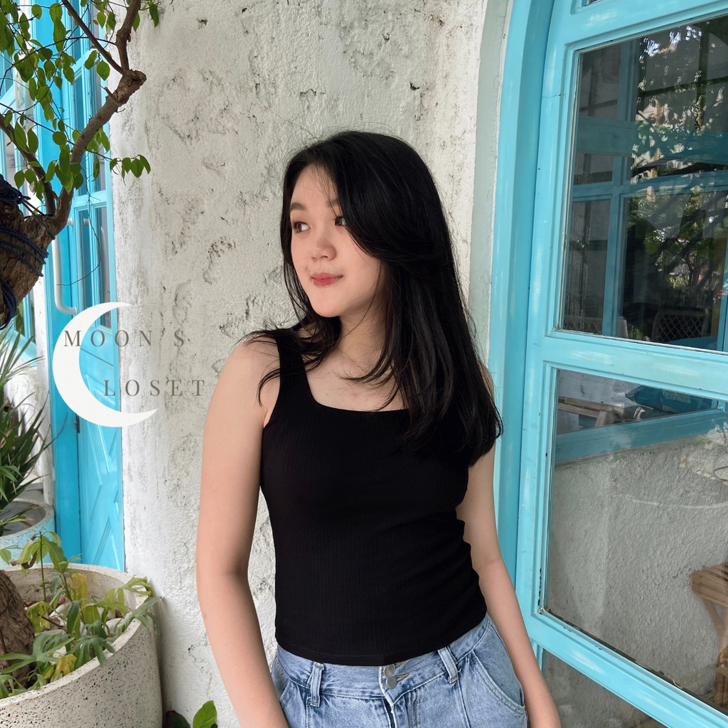 JENNIE SQUARE NECK  TANKTOP WITH BRA