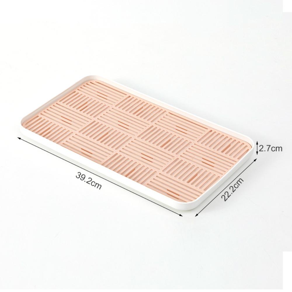 Solighter Removable Wastafel Sabun Organzier Kosmetik Serba Serbi Desktop Storage Candy Vegetables Tray Dish Kitchen Storage Peralatan Masak Penyimpanan Saluran Air Baki Penyimpanan Kamar Mandi