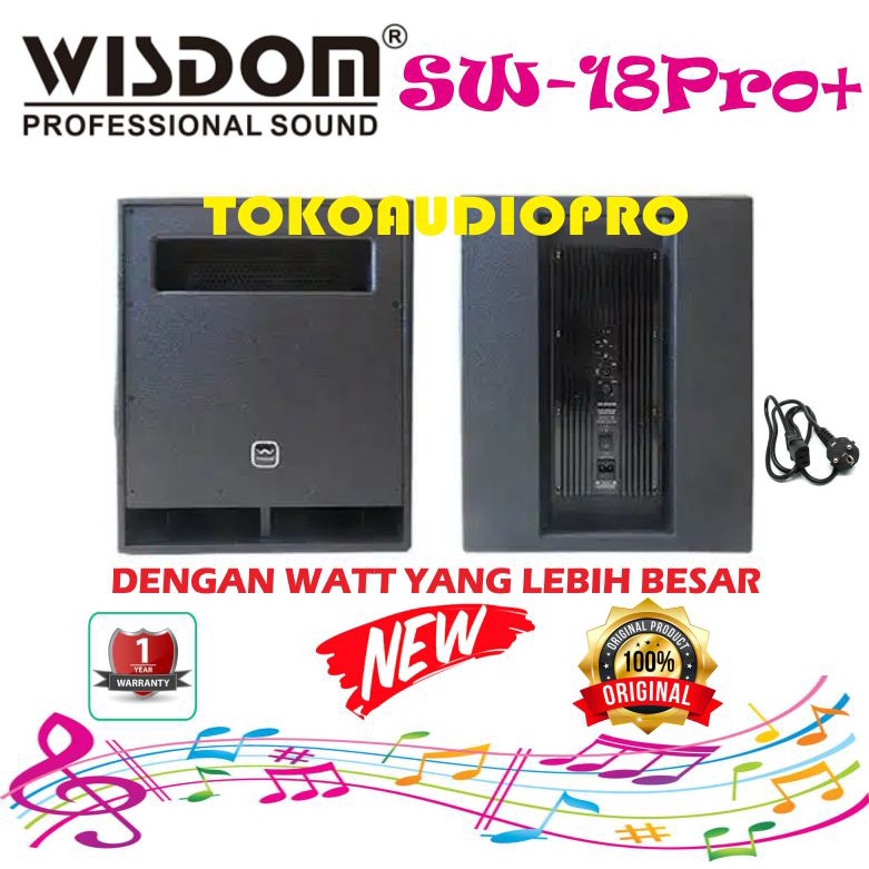 Subwoofer Wisdom SW-18Pro+ 18-Inch Subwoofer Aktif Wisdom SW18Pro