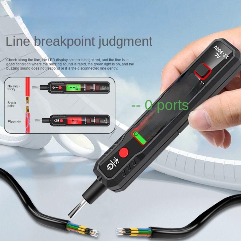 【 ELEGANT 】 Pen Type Voltage Detector 300V Non Contact Alat Ukur Tegangan Listrik Sensor Test Pen Indikator Tegangan Tester Tegangan AC Induktif Cerdas