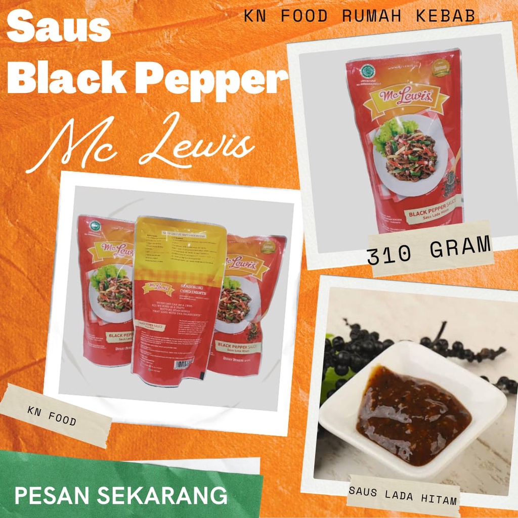 

Mc Lewis Blackpepper Sauce kemasan 310gram