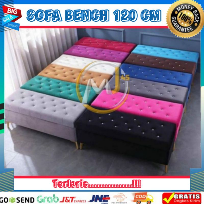 TOP SELLER - SOFA BENCH / SOFA STOOL MINIMALIS / SOFA BENCH STORAGE /  SOFA MURAH 120 CM X 45 CM